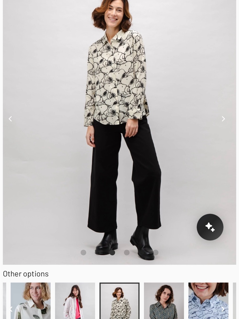 Brava Fabrics PEANUTS B&W BLOUSE - Picture 3 of 7
